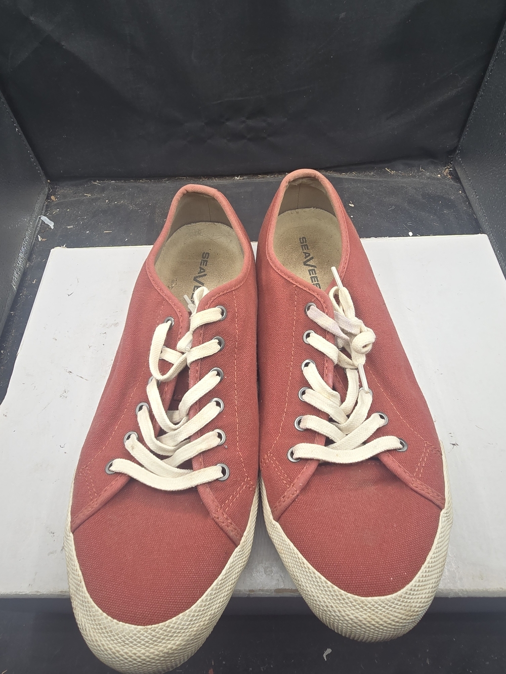 SeaVees‎ Orange Canvas Sneakers